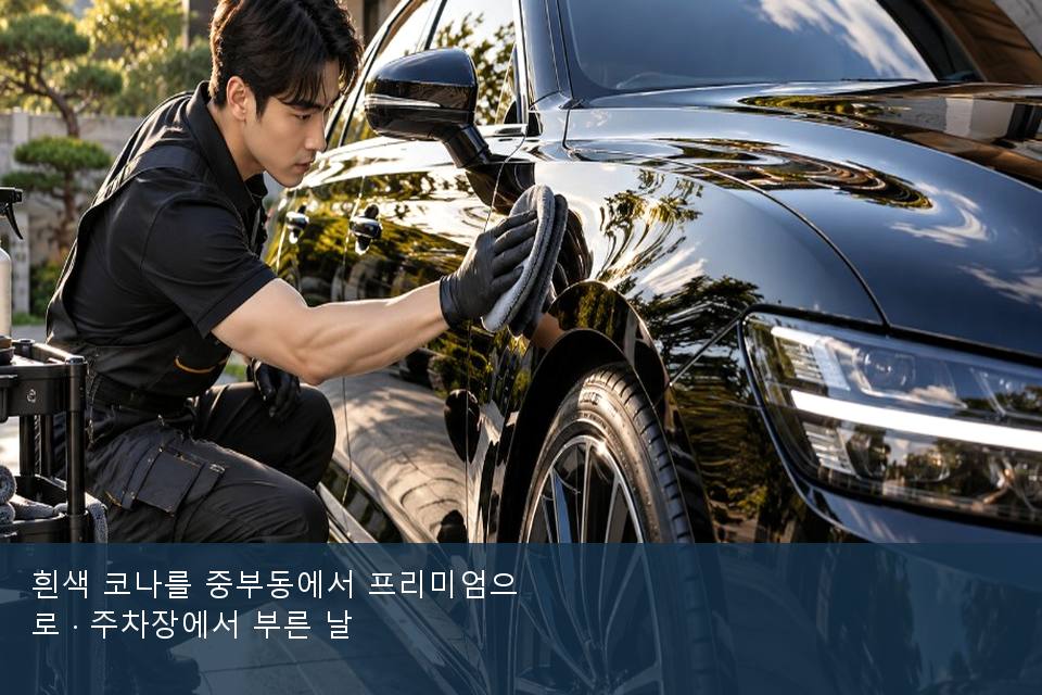 흰색 코나를 중부동에서 프리미엄으로 · 주차장에서 부른 날