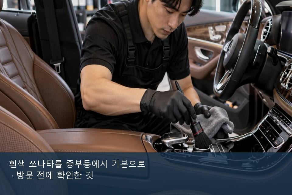 흰색 쏘나타를 중부동에서 기본으로 · 방문 전에 확인한 것